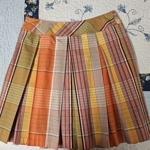 Fall colors pleated skirt